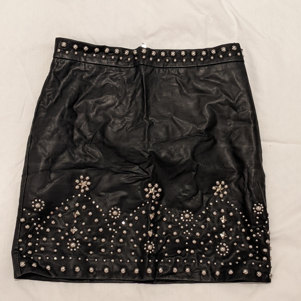 Faux leather skirt